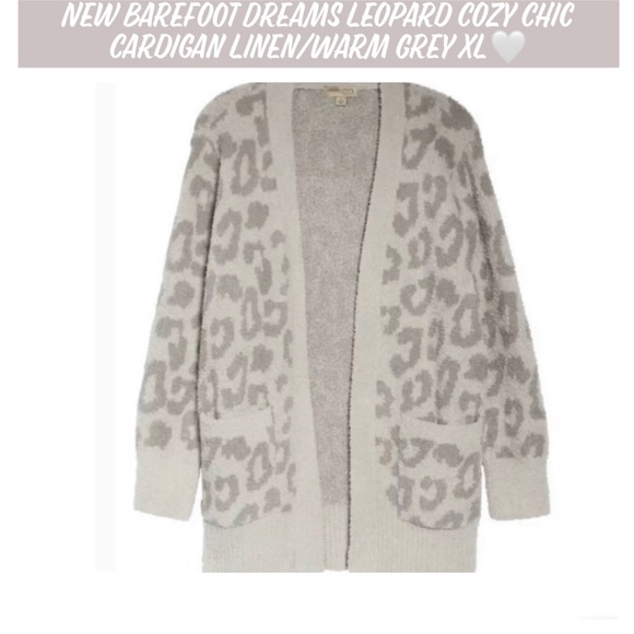 🎉HP🎉New Barefoot Dreams Leopard Cozy Chic
Cardigan Linen/Warm Grey XL🤍 - Picture 10 of 10